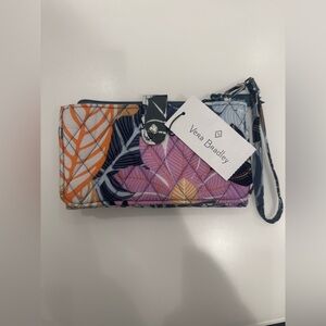 Vera Bradley Purple and Orange Floral Wristlet